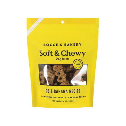 Bocces Bakery Dog Soft And Chewy Peanut Butter Banana 6oz - Pets Perfect