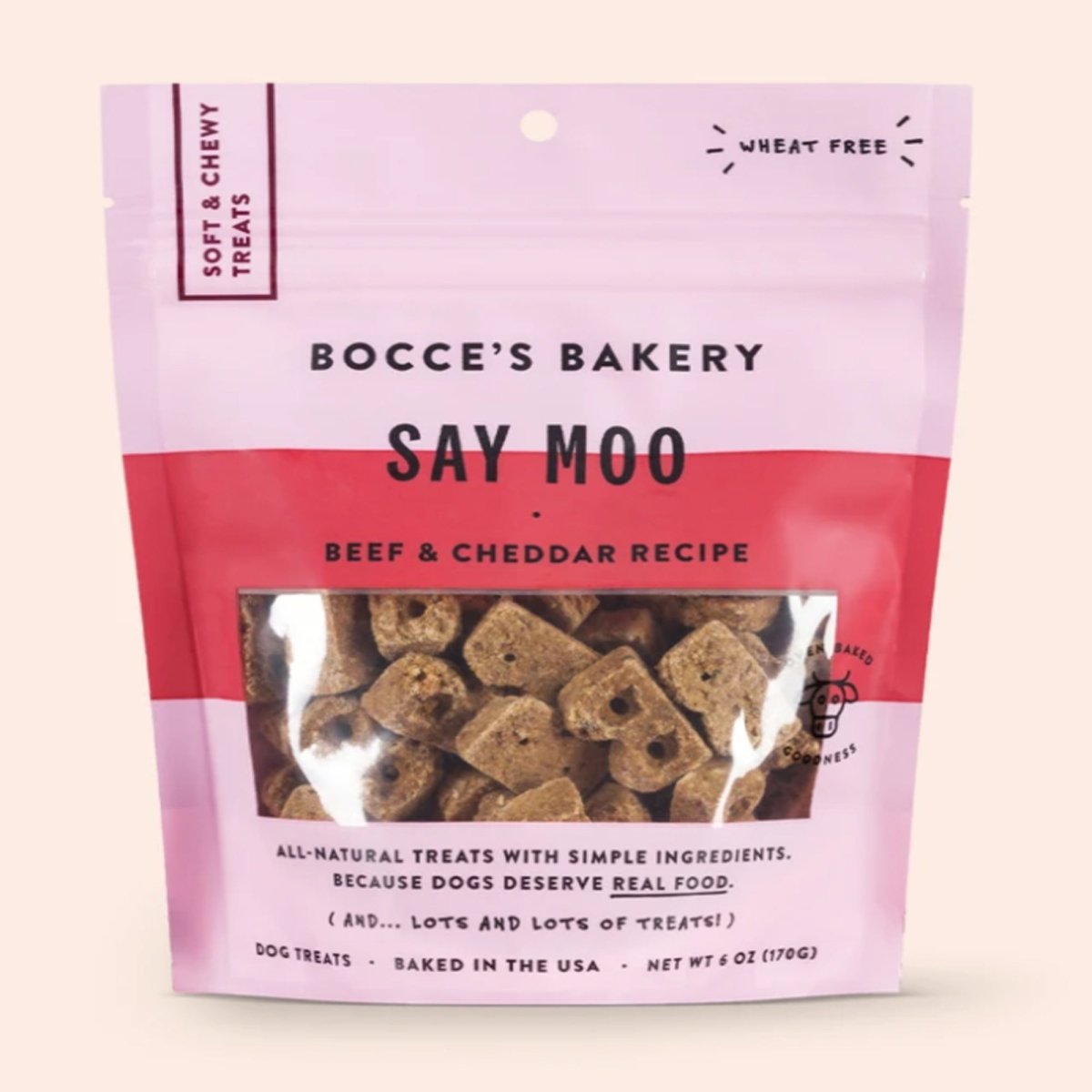 Bocces Bakery Dog Soft And Chewy Say Moooo 6oz - Pets Perfect