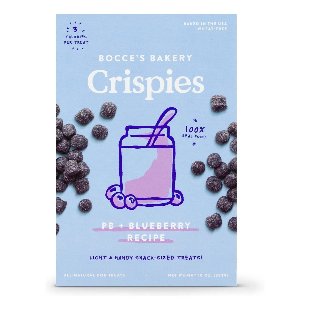 Bocces Dog Crispies Peanut Butter And Blueberry 10oz. - Pets Perfect