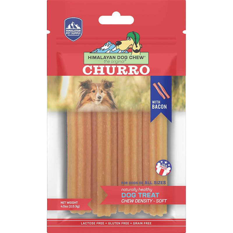 Himalayan Dog Yaky Churro Bacon 4Oz - Pets Perfect