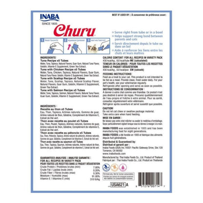 Inaba Cat Churu Tuna 5oz. Variety Bag (20 Count) - Pets Perfect