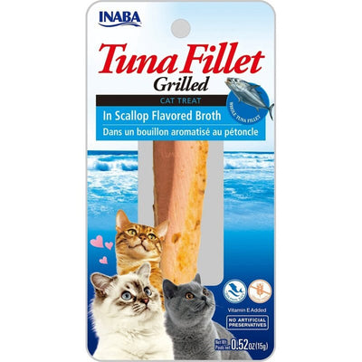 Inaba Grilled Fillet Cat Treats, Tuna in Scallop Broth, 0.5 oz