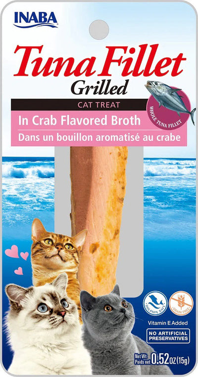 Inaba Cat Grill Fil Tuna/Crab Broth, 0.5 oz/6 ct