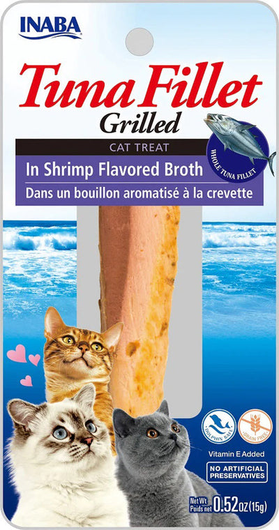 Inaba Cat Grill Fil Tuna/Shrimp Broth, 0.5 oz/6 ct