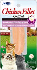 Inaba Cat Grill Fil Xtnder Chicken /Crab Broth .9Oz/6Ct - Pets Perfect