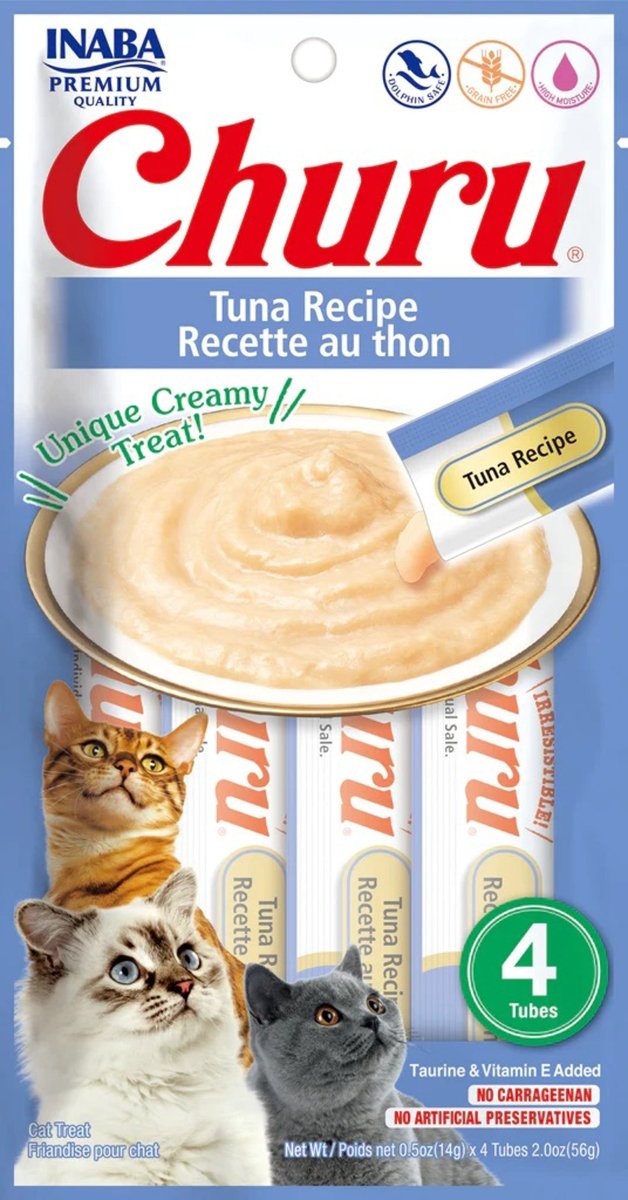 Inaba Cat Churu Puree Tuna 0.52 Oz/6Ct - Pets Perfect