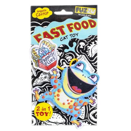Fuzzu Frog & French Flies Cat Toy - Pets Perfect