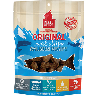 Plato Dog Treats Salmon Strips 6 oz