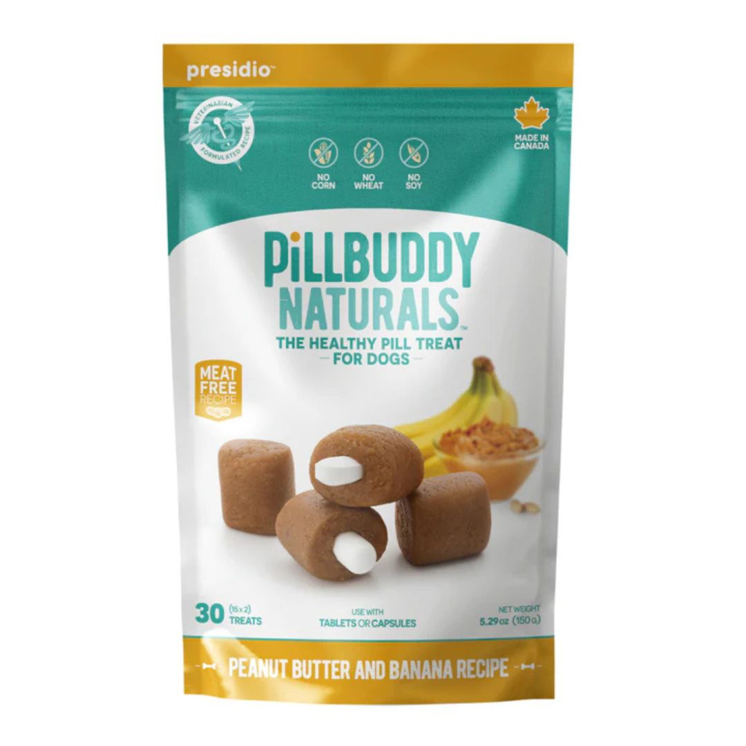 Presidio Dog Pill Buddy Natural Peanut Butter & Banana 30 ct