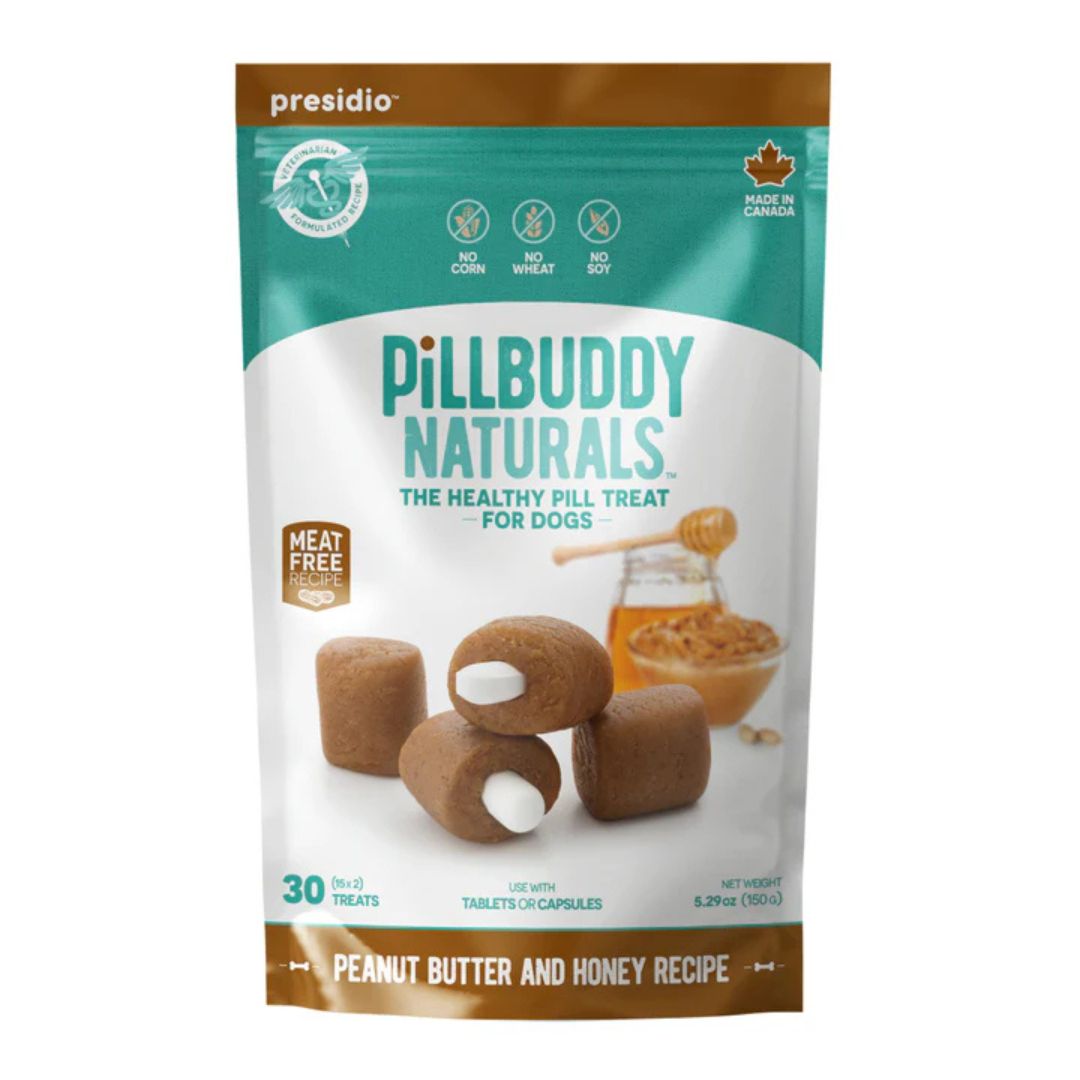 Presidio Dog Pill Buddy Natural Peanut Butter & Honey 30 ct