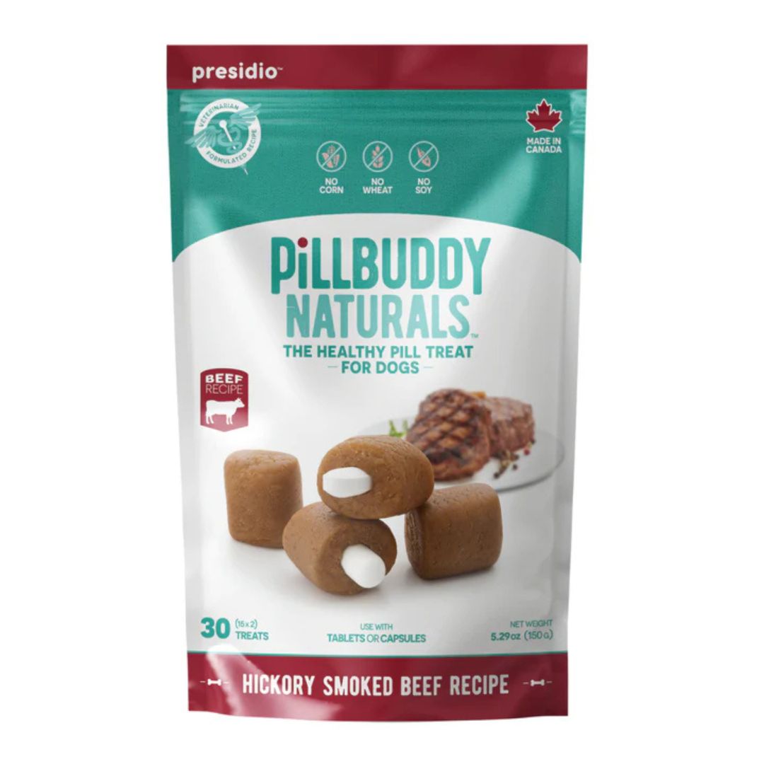 Presidio Dog Pill Buddy Natural Beef 30 ct