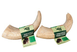 WATER BUFFALO HORN CORE - Horn Inner Part - 100% Natural, High Protein, Long - Lasting, Grain - Free, Gluten - Free, Low - Fat, Dog Dental Treats & Chews - 2 COUNT - 10 oz - Pets Perfect