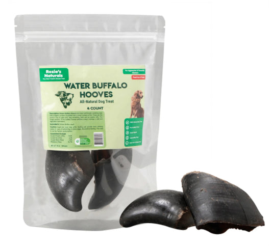 Natural Water Buffalo Hooves for Dogs - Long - Lasting Dental Chews for Aggressive Chewers - Pets Perfect