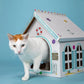 Breezy Beach Cottage Cardboard Cat Playhouse (Pack of 5) - Pets Perfect
