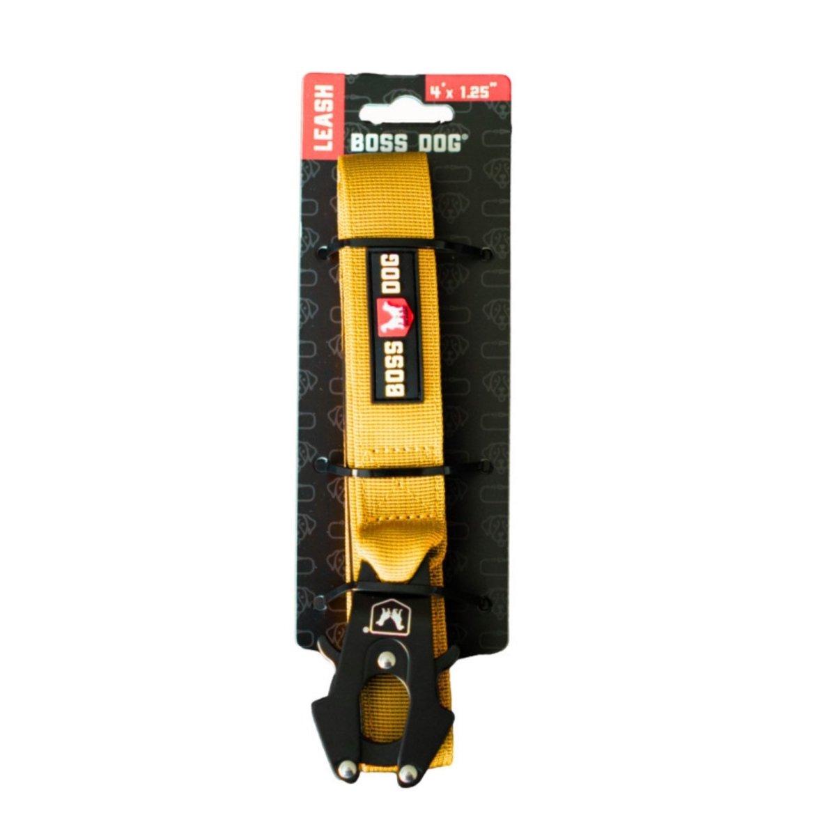 Boss Dog Tactical Leash – Yellow, 1.25 in x 4 ft - Pets Perfect