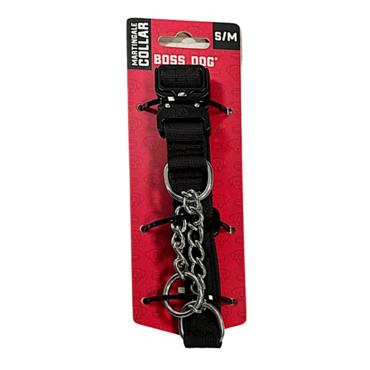 Boss Dog Martingale Dog Collar Black, 1ea/SM/MD - Pets Perfect