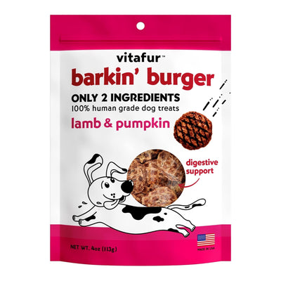 Vitafur Barkin Burger Dog 4oz. Lamb Pumpkin