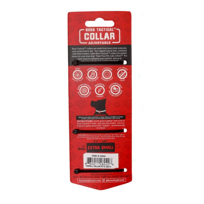 Boss Dog Tactical Adjustable Dog Collar Red, 1ea/XS, 1114 in - Pets Perfect