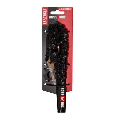 Boss Dog Tactical Seatbelt with Bungee Black, 25-32 in