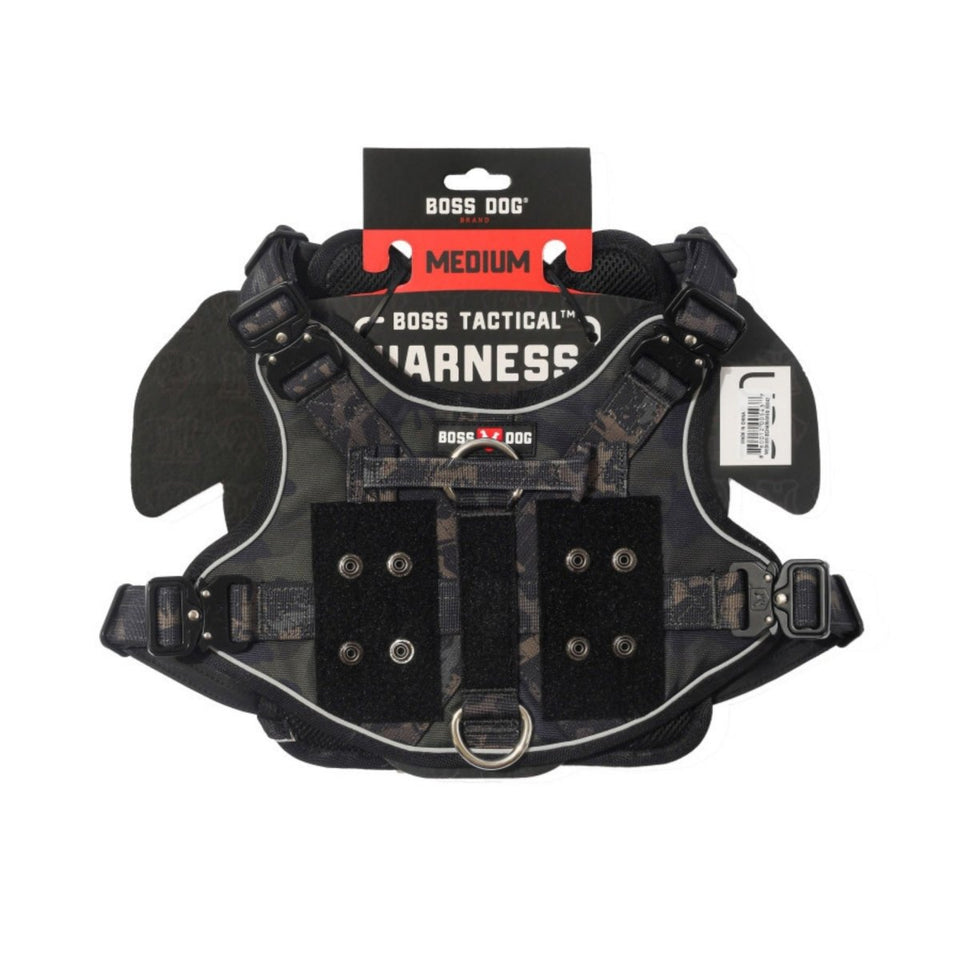 Boss Dog Tactical Dog Harness Black Camo, Medium, view 2