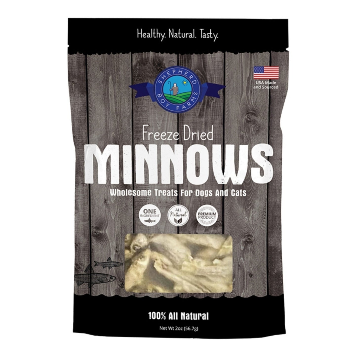 Shepherd Boy Farms Dog & Cat Freeze-Dried Minnows, 2 oz