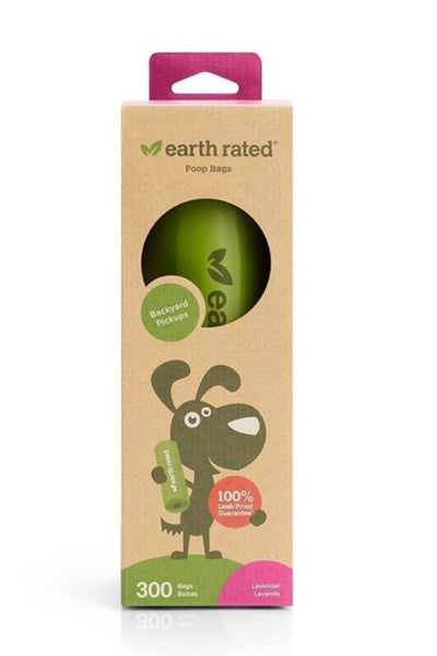 Earth Rated Poop Bag Dog Lavendar Box, 300 ct