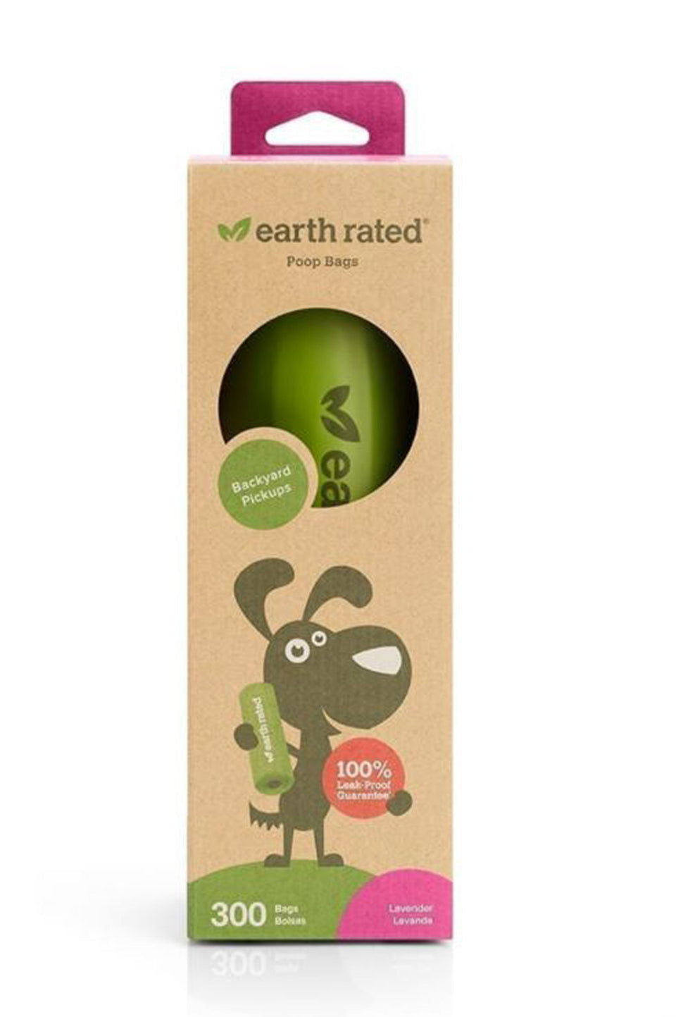 Earth Rated Poop Bag Dog Lavendar Box, 300 ct