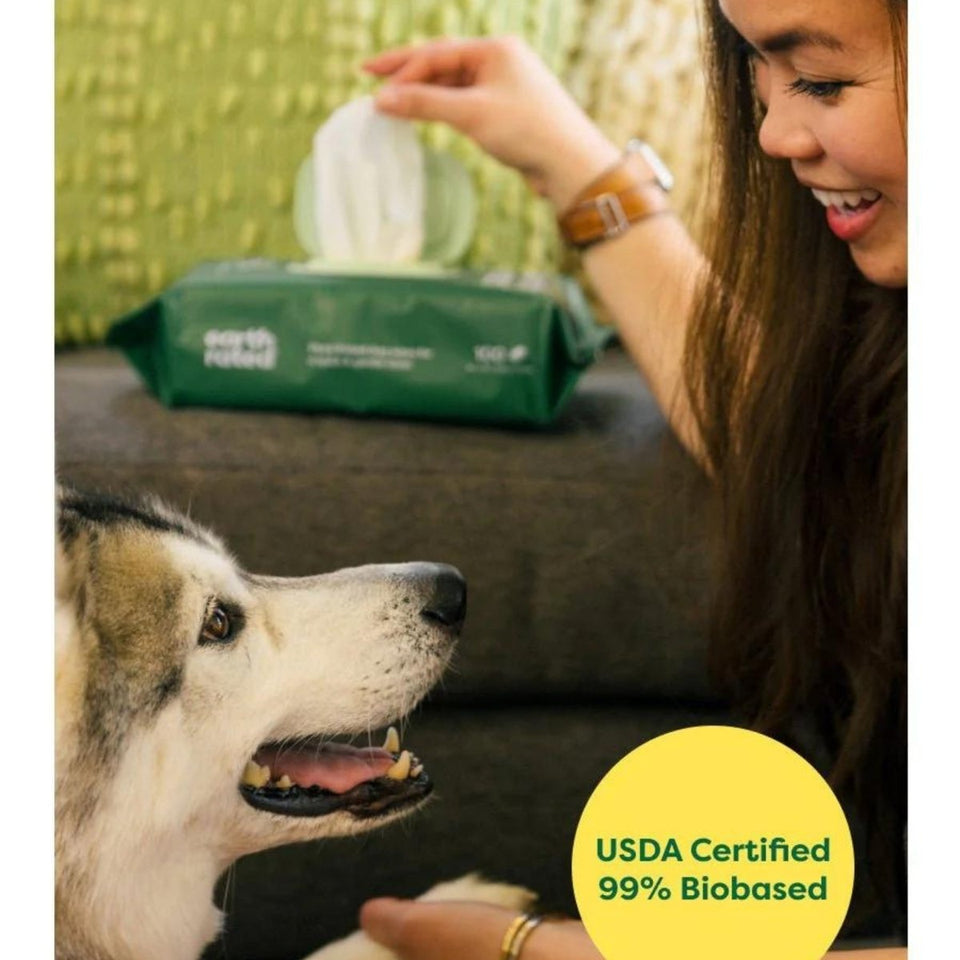 Earth Rated Dog Grooming Wipes Unscented 60 ct, view 3