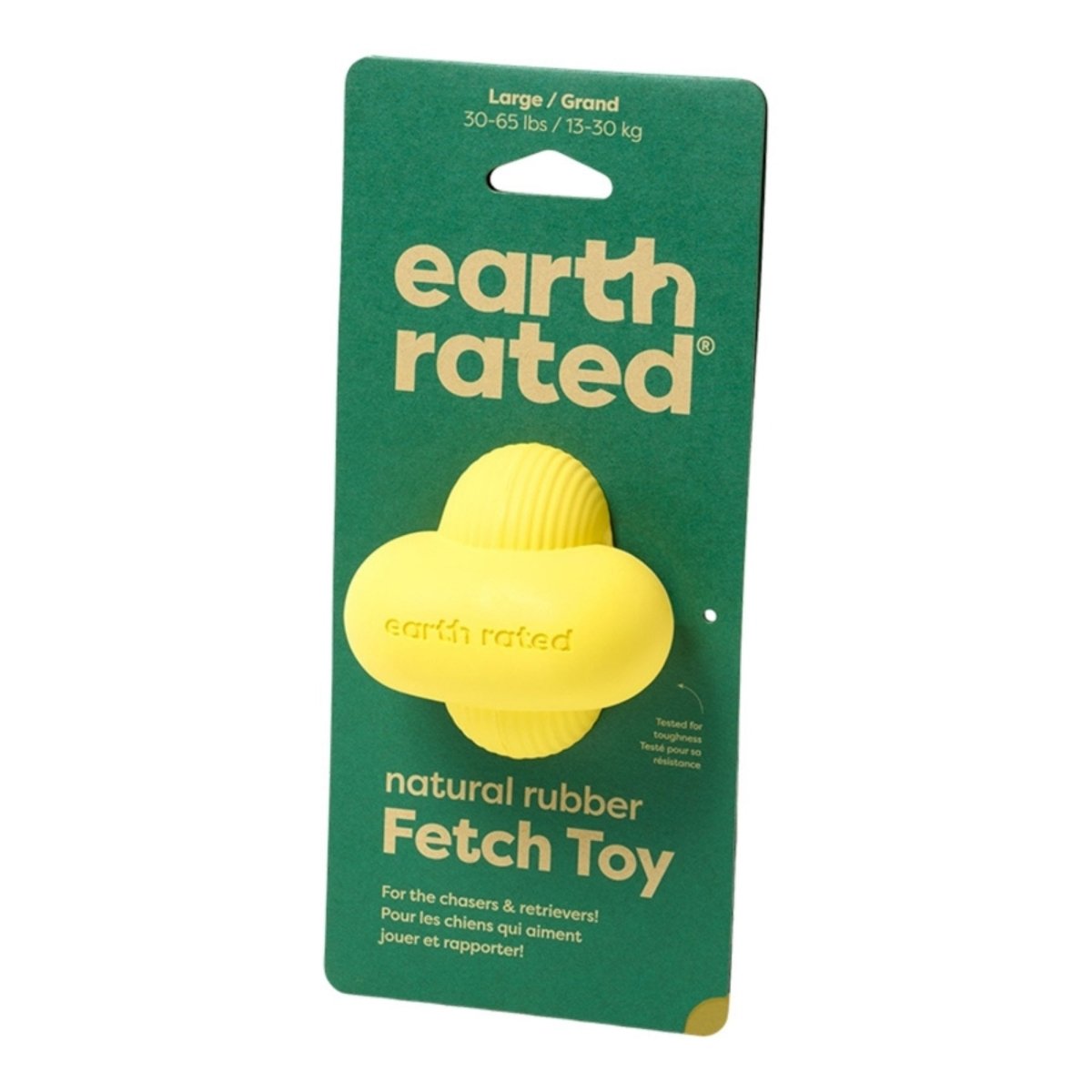 Earth Rated Dog Fetch Toy Yellow Rubber Large - Pets Perfect