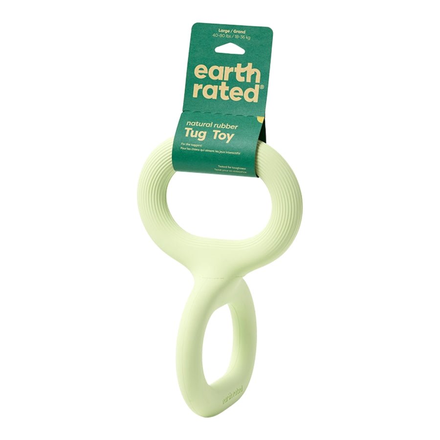 Earth Rated Dog Tug Dog Toy Green Rubber Large - Dog Toys