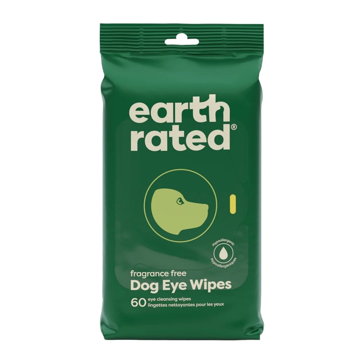 Earth Rated Dog Eye Wipes 60 Count - Pets Perfect