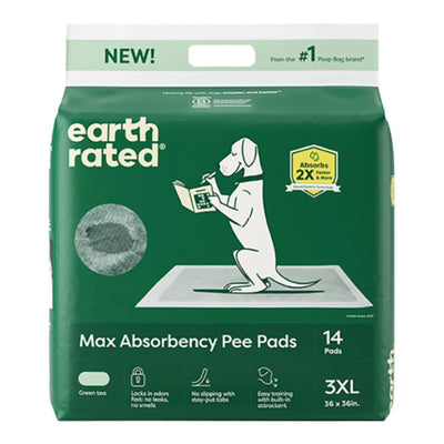 Earth Rated Dog Max Absorbency Puppy Pee Pads Xxxlarge 36” X 36” - 14 Count