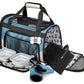 Mobile Dog Gear Pet Carrier Plus with collapsible bowls, leash, and plush interior for comfortable pet travel.