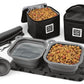 Mobile Dog Gear Dine Away Bag (Medium/Large Dogs) with collapsible bowls, scoop, mat, and food storage for pet supplies.