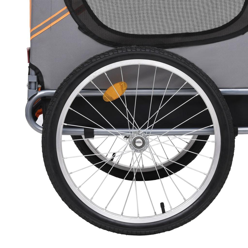 vidaXL Pet Bike Trailer Foldable Dog Bicycle Carrier Dog Buggy Cart for Bike