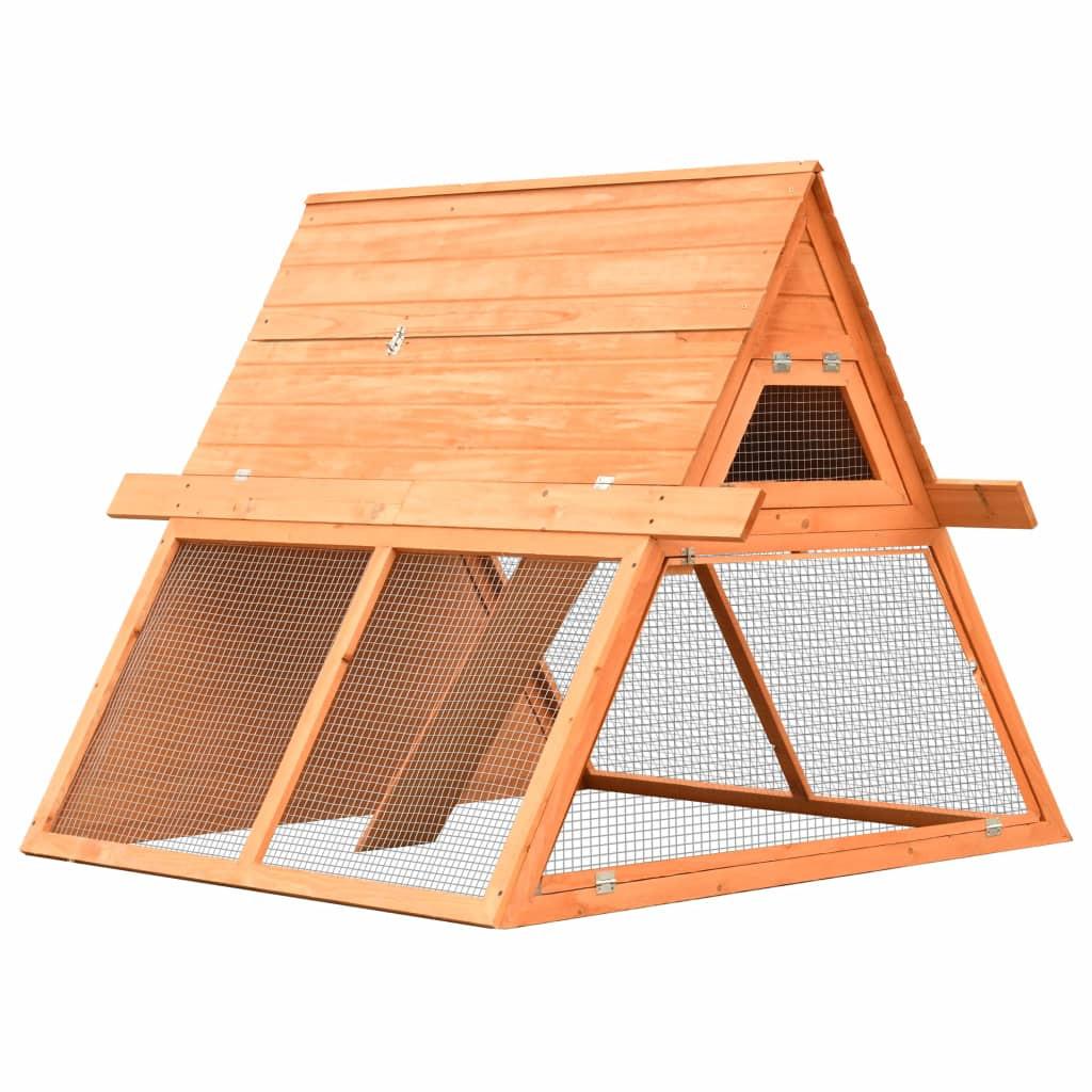 A-Frame Rabbit Hutch - Weatherproof Pine & Fir Wood Outdoor Cage.