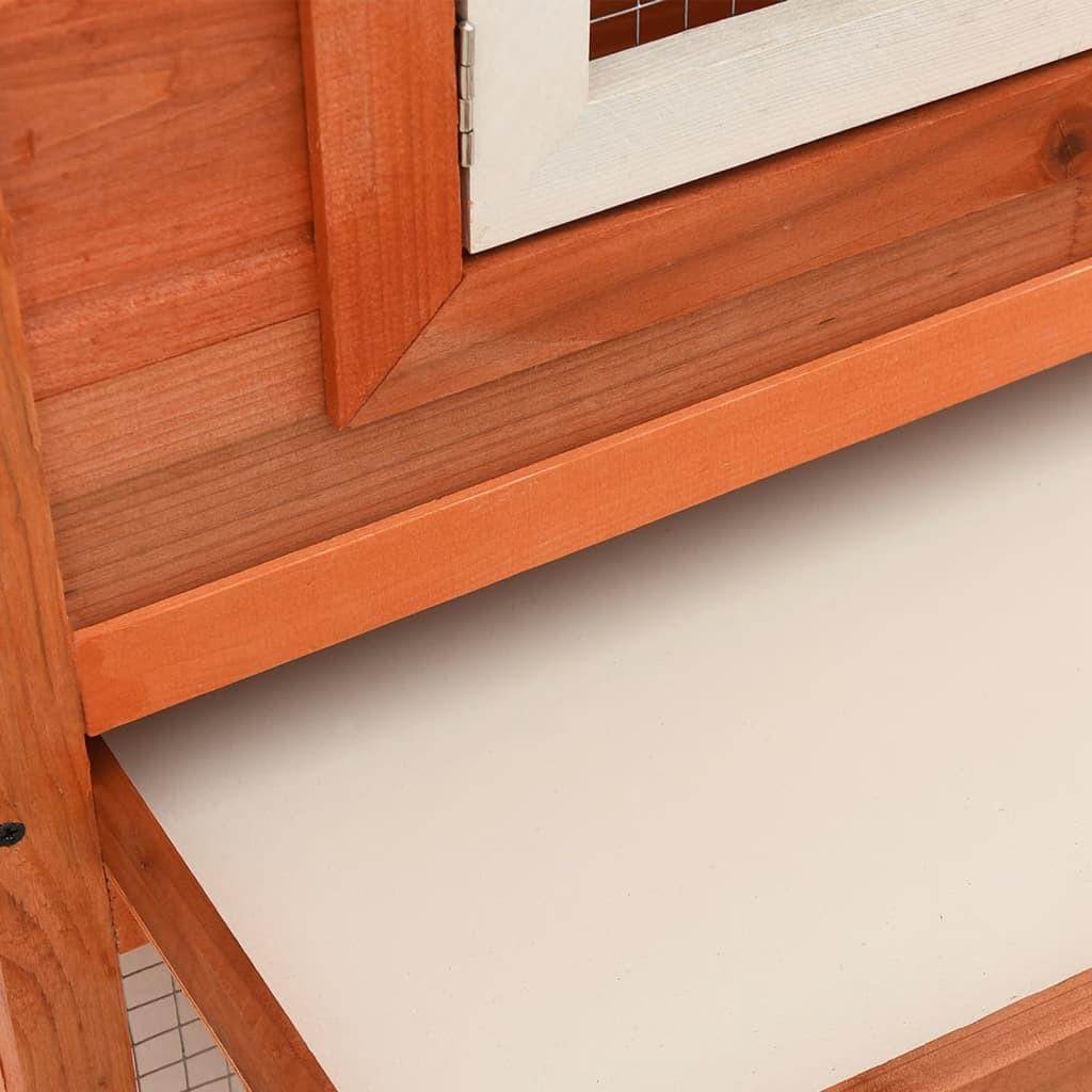 vidaXL Outdoor Large Rabbit Hutch House Pet Cage Double House.