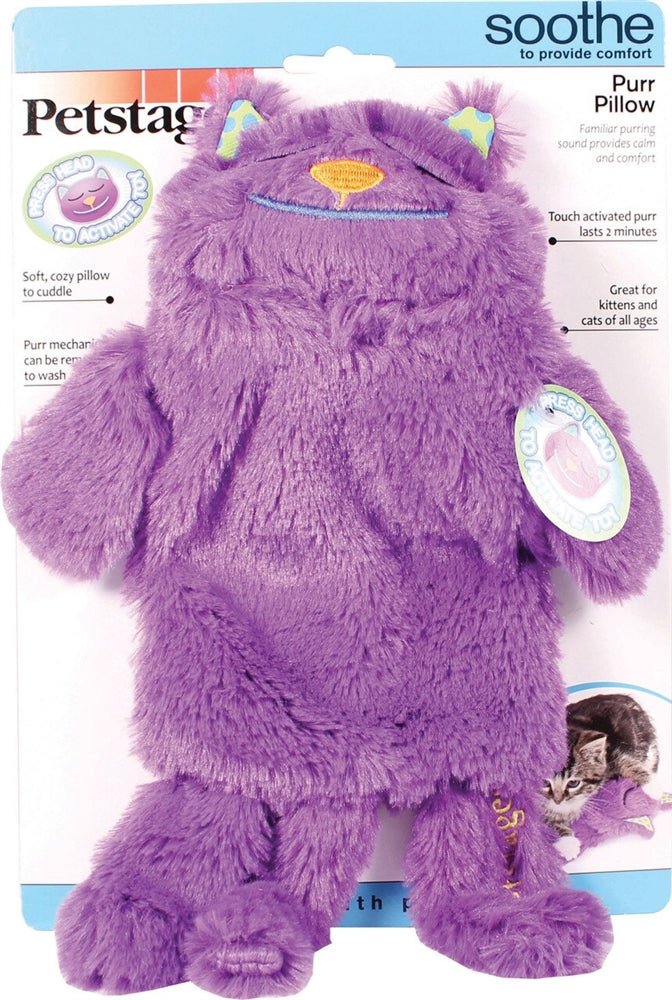 Petstages Purr Pillow Kitty Cat Toy Violet 1ea - Pets Perfect
