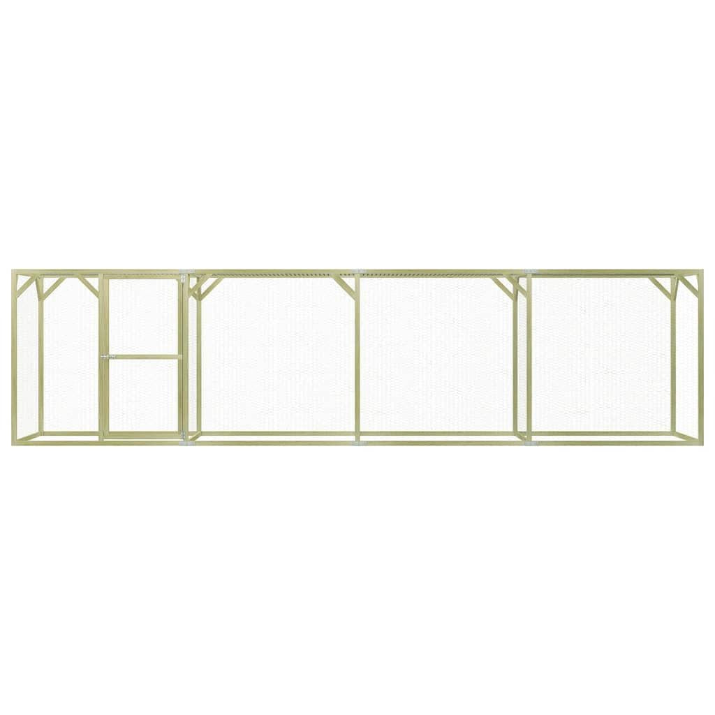 vidaXL Chicken Cage 19.7'x4.9'x4.9' Impregnated Wood Pine and Steel.