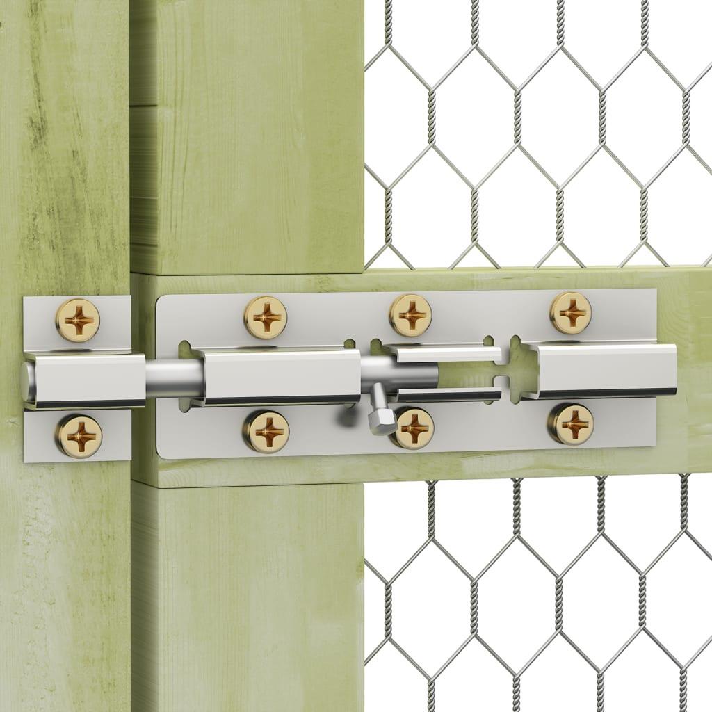 vidaXL Chicken Cage 19.7'x4.9'x4.9' Impregnated Wood Pine and Steel.