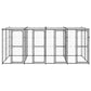 vidaXL Outdoor Dog Kennel Steel with Roof 104.2 ft²