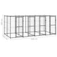 vidaXL Outdoor Dog Kennel Steel with Roof 104.2 ft²