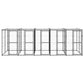 vidaXL Outdoor Dog Kennel Steel with Roof 130.2 ft²