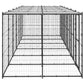 vidaXL Outdoor Dog Kennel Steel with Roof 156.3 ft²