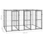vidaXL Outdoor Dog Kennel Steel 78.1 ft²