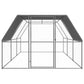 vidaXL Chicken Cage Walk-in Chicken Coop Pen Poultry Cage Galvanized Steel.