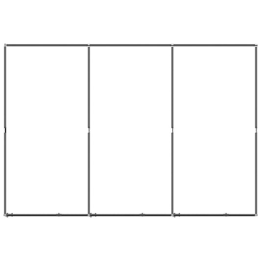 vidaXL Outdoor Dog Kennel Steel 59.5 ft²