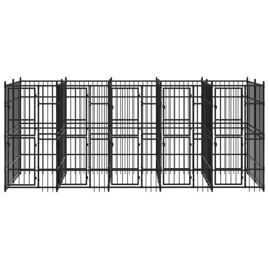 vidaXL Outdoor Dog Kennel Steel 99.2 ft²