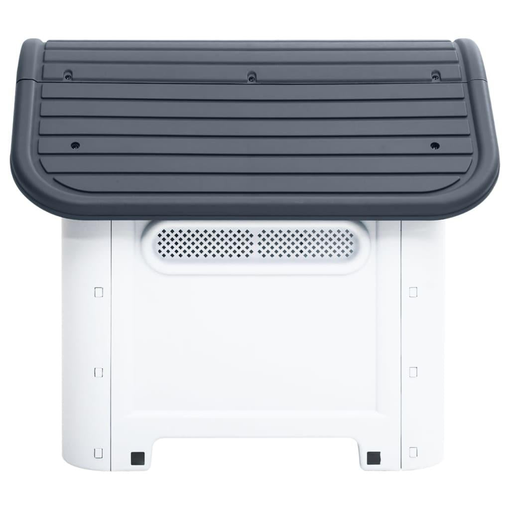 vidaXL Dog House Garden Dog Kennel Small Pet Cage Puppy Shelter Polypropylene