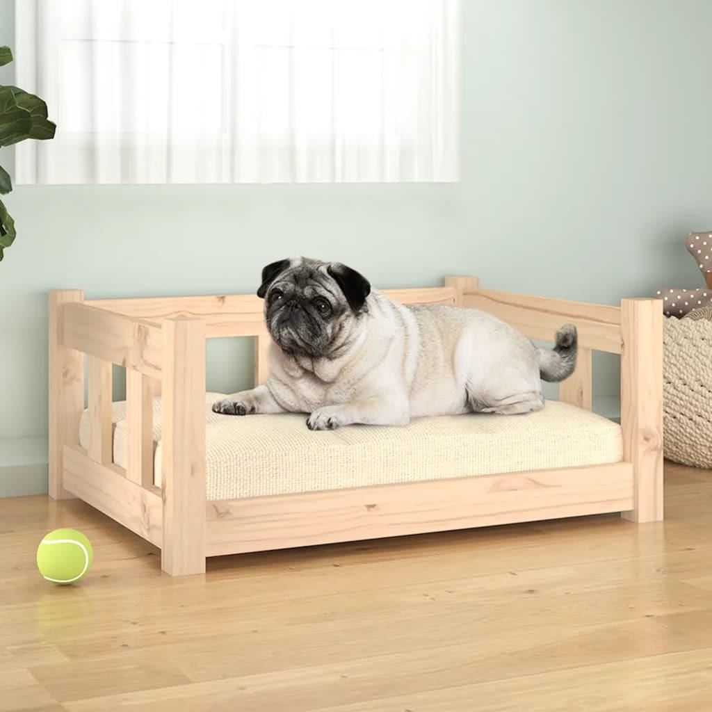 vidaXL Dog Bed Rectangular Modern Wooden Dog Couch Pet Bed Solid Wood Pine